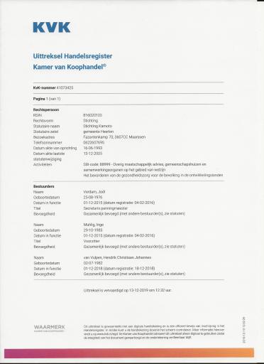 KvK dec 2019
